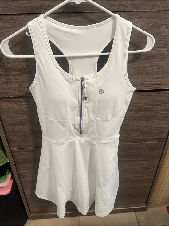 Guangzhou Dresses & Skirts - athletica White Racerback Zip-Front Tank Dress size S
